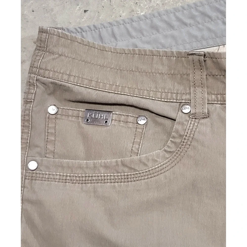Mens Kuhl Rydr Pants 36x30 Tan Khaki Outdoor Hiking Work Utility Great Condition